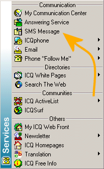 SMS sturen via ICQ